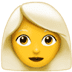 👩‍🦳 woman: white hair display on Apple